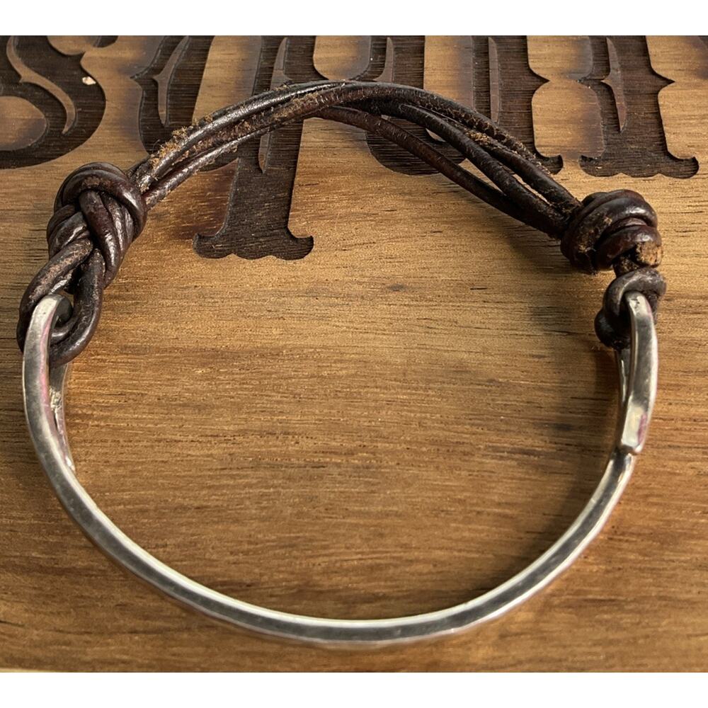 Retired James Avery Sterling & Leather As You Wish Bracelet Charms Can Be Added